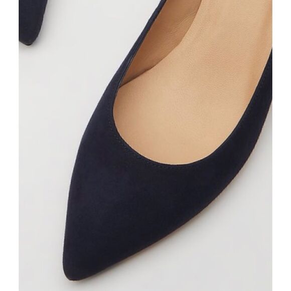 L.K. Bennett Audrey Navy Suede Kitten Heel Courts in Navy NWOB Size 40/10 - Picture 3 of 5